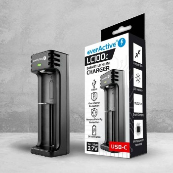 everActive LC-100C Smart Lithium USB-C baterijų įkroviklis